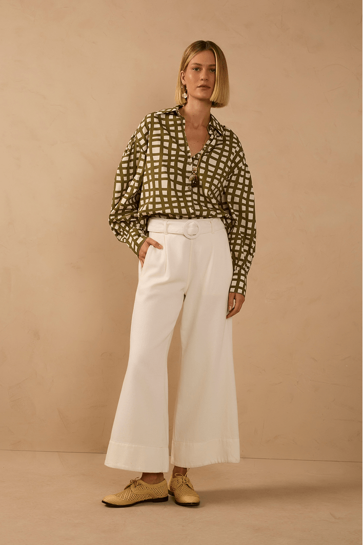 Calça Sarja Com Cinto