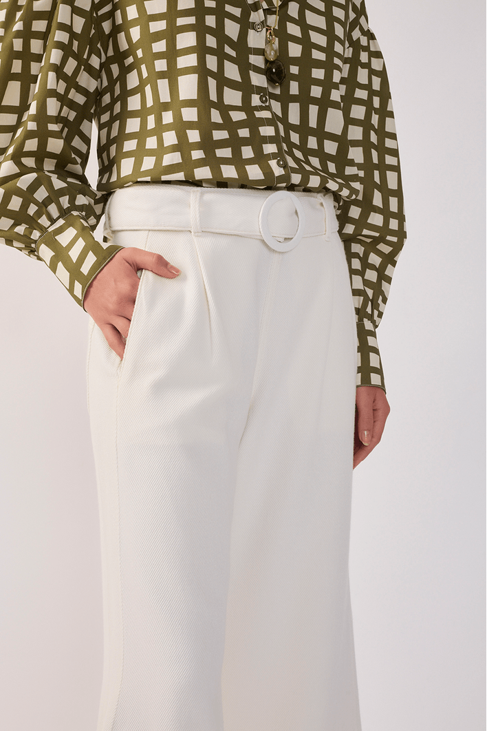 Calça Sarja Com Cinto