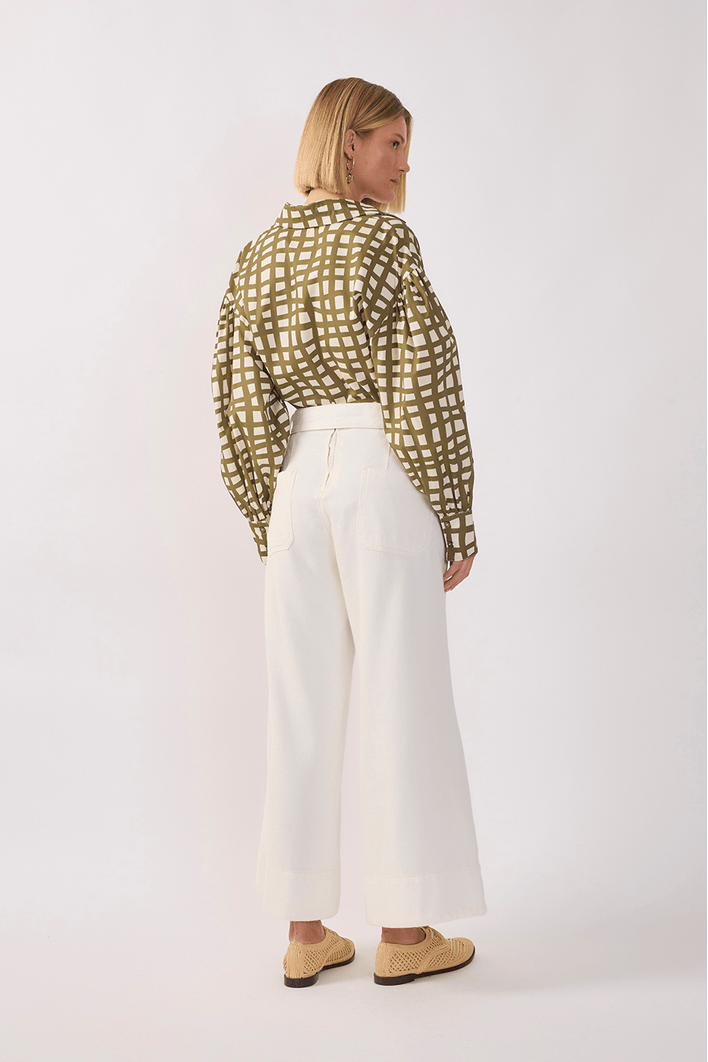 Calça Sarja Com Cinto