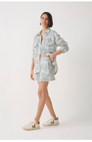 Short Moletom Estampa Listra