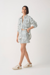 Short Moletom Estampa Listra