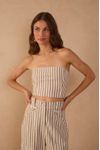 Blusa Sem Alça Listrado