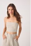 Blusa Sem Alça Listrado