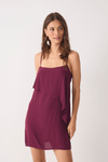 Vestido Curto Crepe Sobreposição