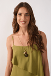 Vestido Curto Crepe Sobreposição