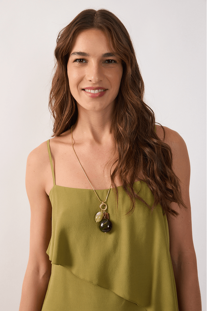 Vestido Curto Crepe Sobreposição