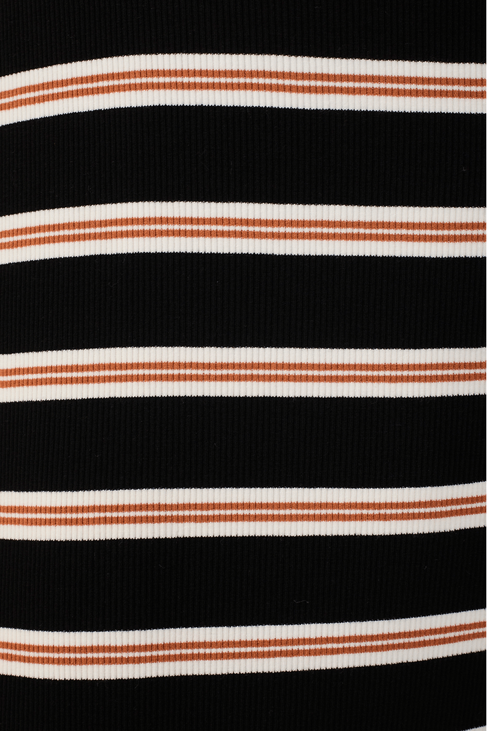 Vestido Canelado Estampa Listra