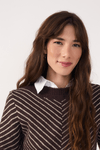 Blusa Tricot Jacquard Diagonal