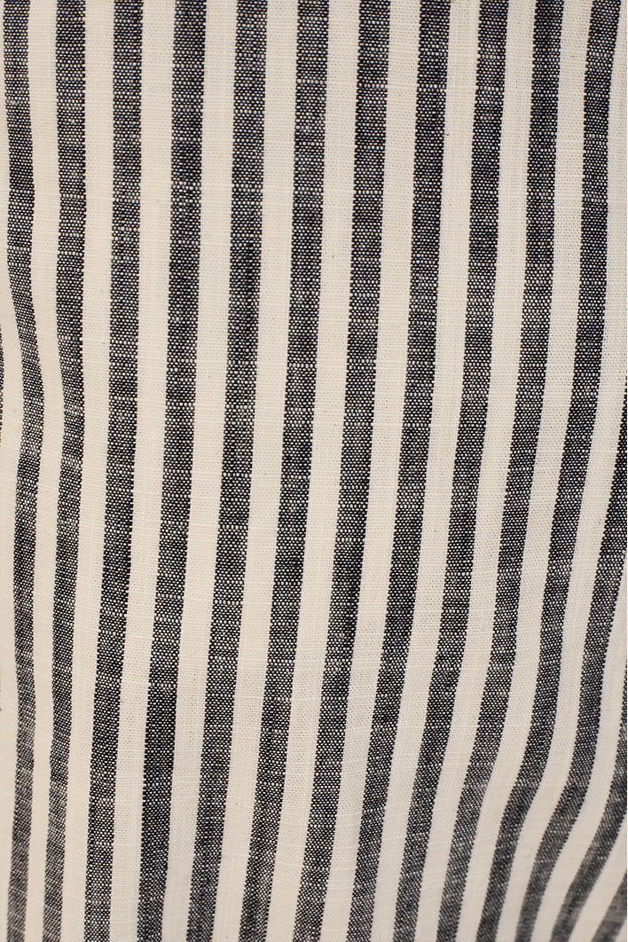 Calça Sarja Linho Listra Black