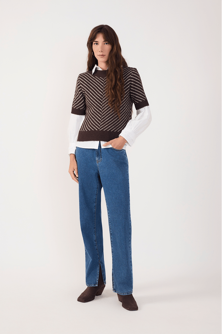 Calça Jeans Reta Vintage