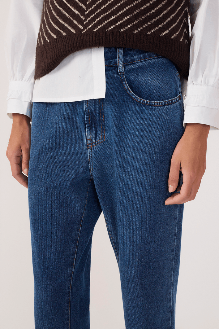 Calça Jeans Reta Vintage