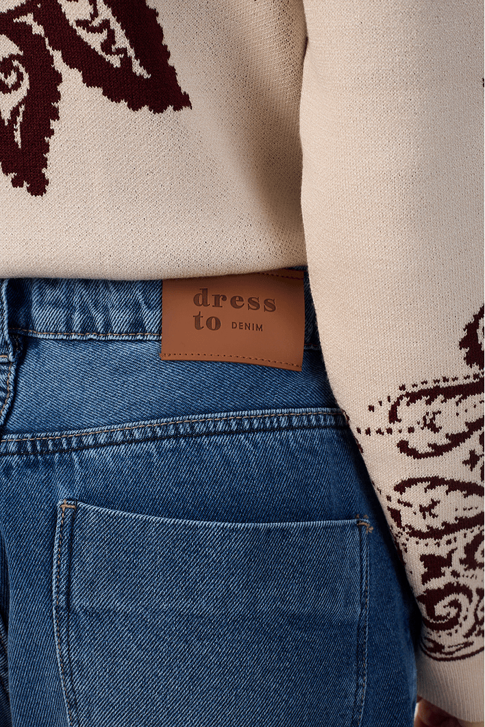 Calça Jeans Reta Marcada