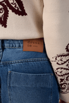 Calça Jeans Reta Marcada