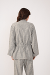 Casaco Sarja Linho Listra Black