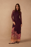 Vestido Tule Estampa Botânica