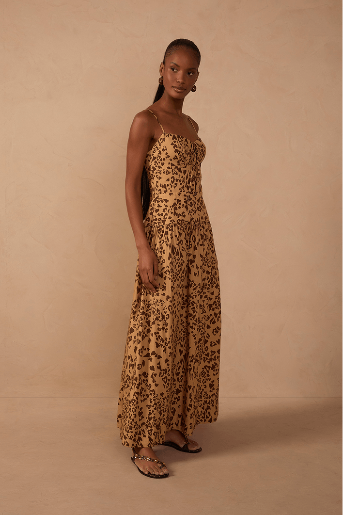 Vestido Cropeed Tricoline Est Selvagem