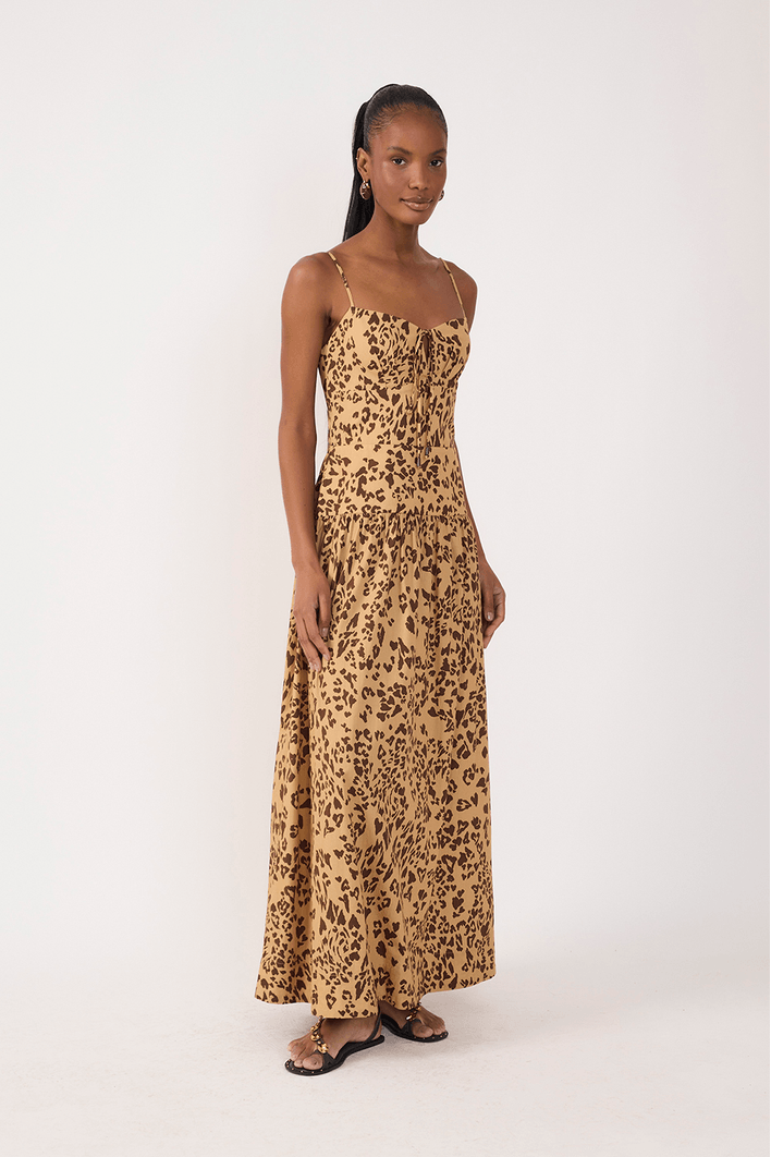 Vestido Cropeed Tricoline Est Selvagem