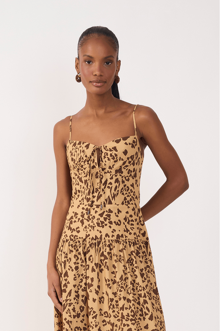 Vestido Cropeed Tricoline Est Selvagem
