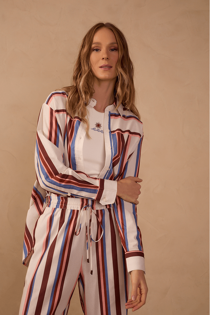 Camisa Ampla Listra Bruma