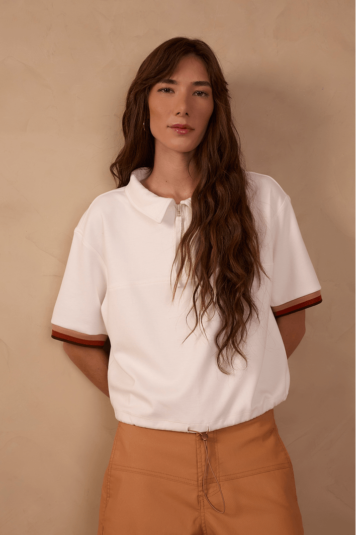 Blusa Polo Malha Alfaiataria