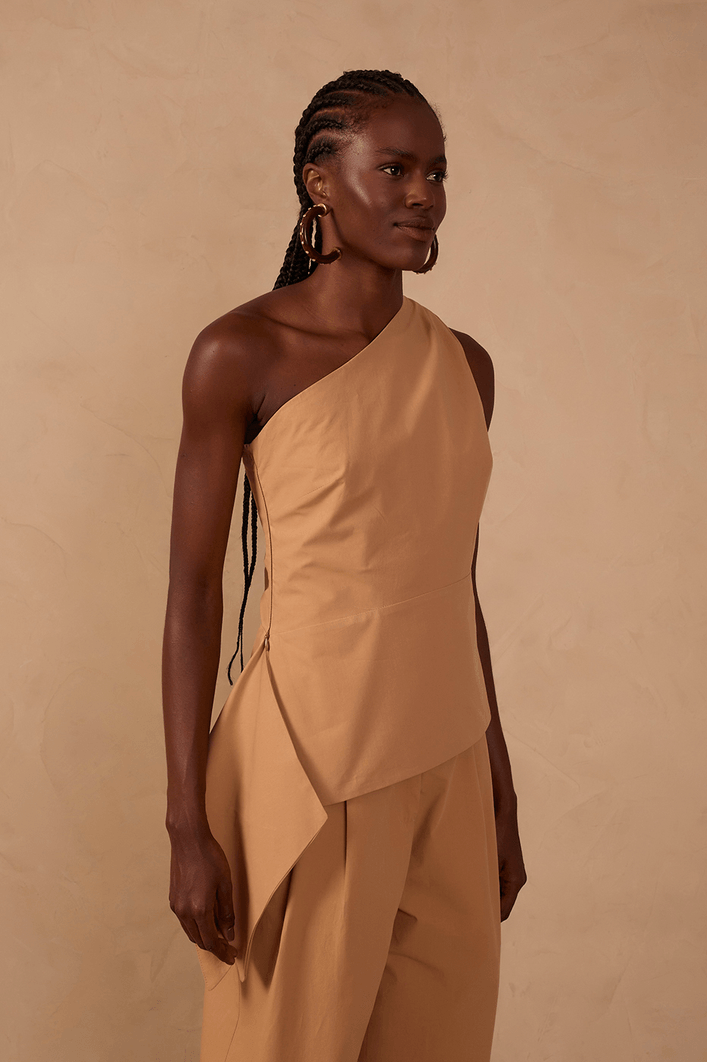 Blusa Algodão Assimétrica