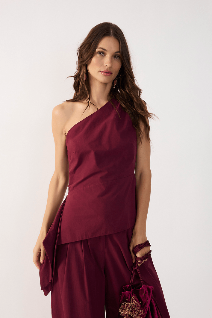 Blusa Algodão Assimétrica