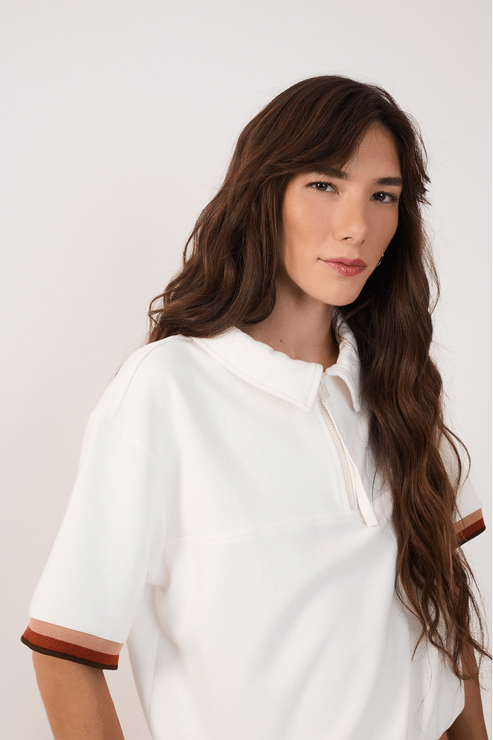Blusa Polo Malha Alfaiataria