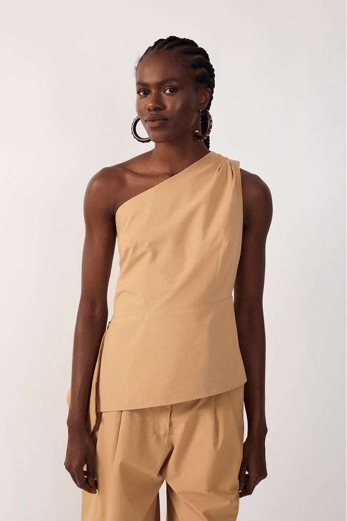 Blusa Algodão Assimétrica