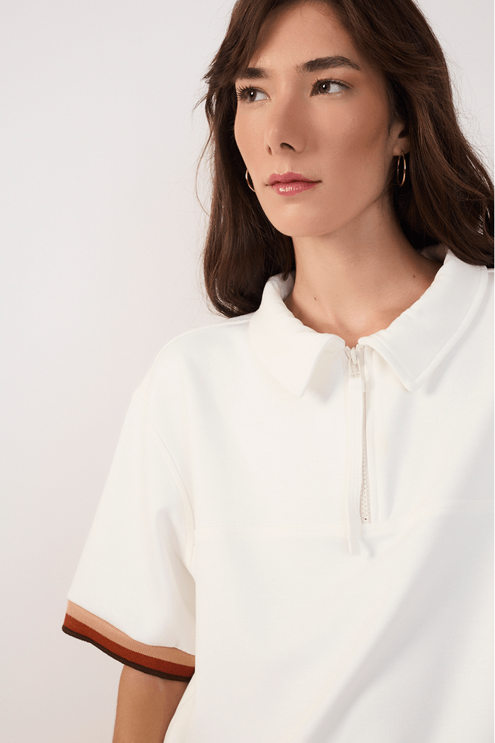 Blusa Polo Malha Alfaiataria