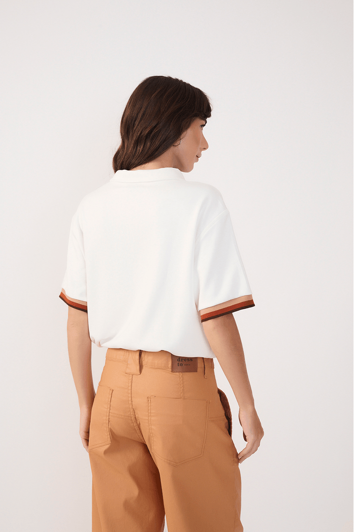 Blusa Polo Malha Alfaiataria
