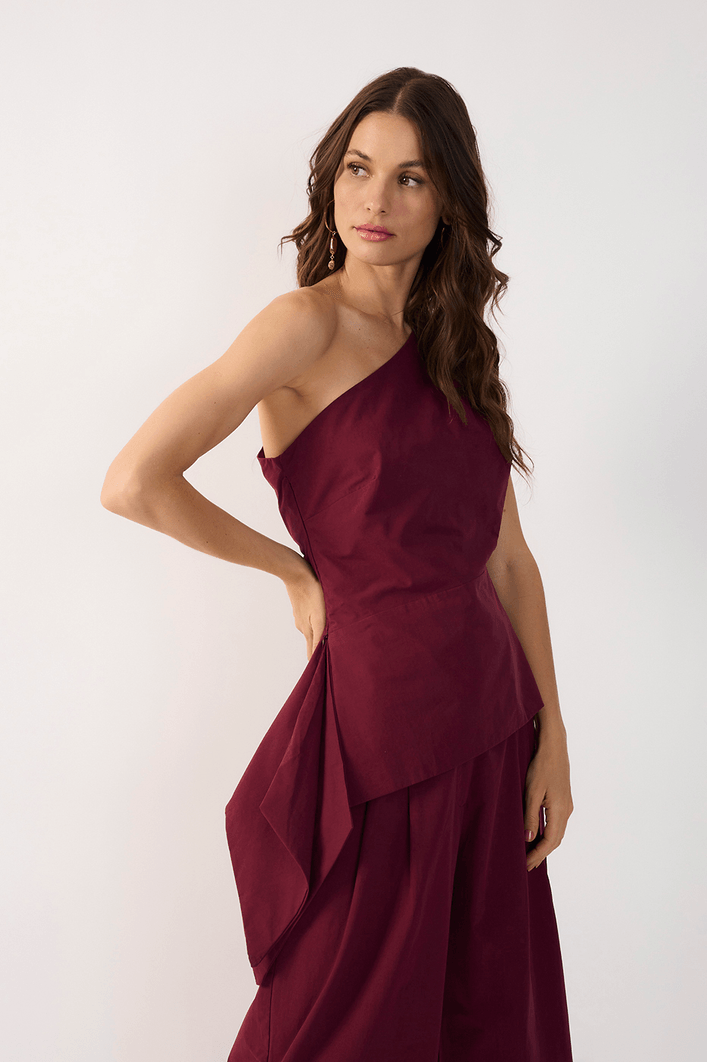 Blusa Algodão Assimétrica