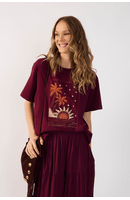 T-shirt Bordado Paisagem