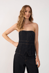 Blusa Jeans Pespontos Black