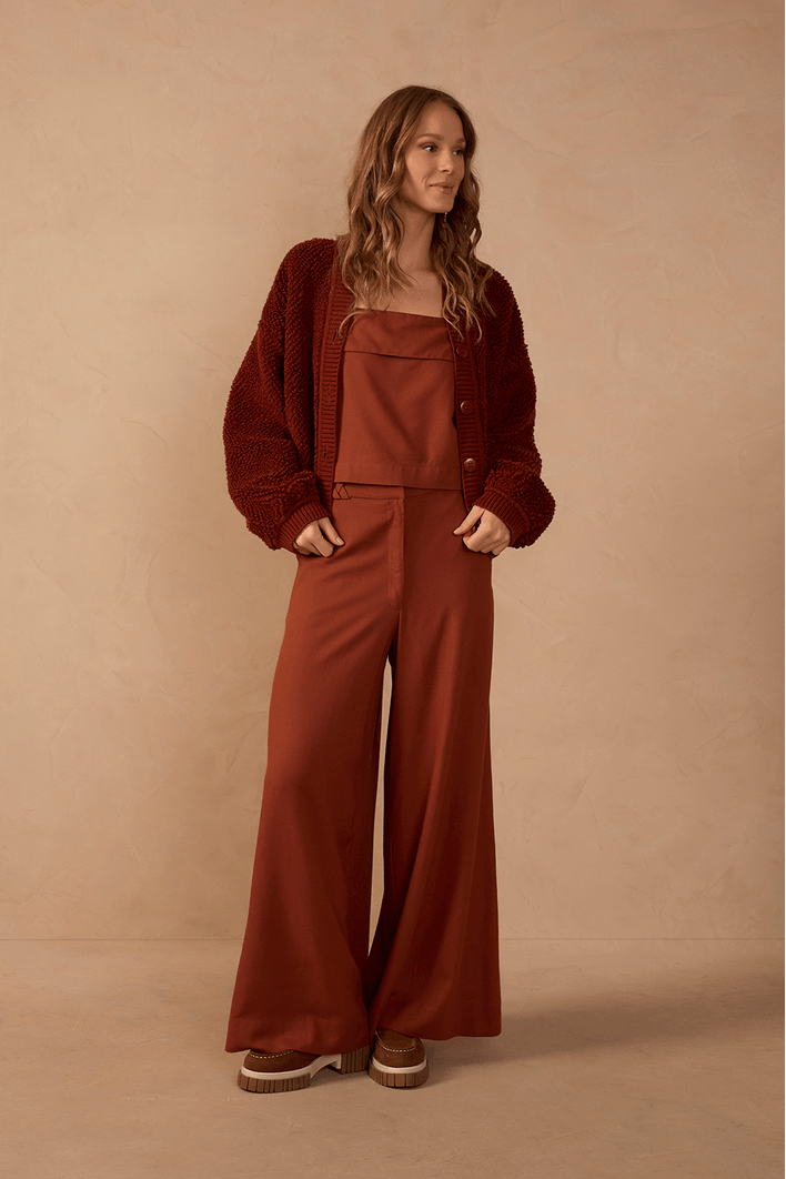 Calça Pantalona Linho