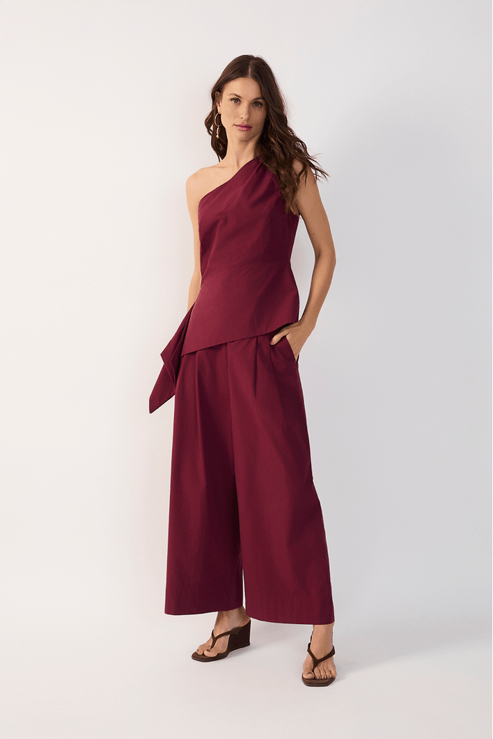 Calça Algodão Ampla Pregas