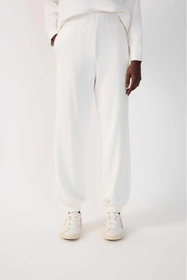 Calça Malha Alfaiataria Com Pespontos