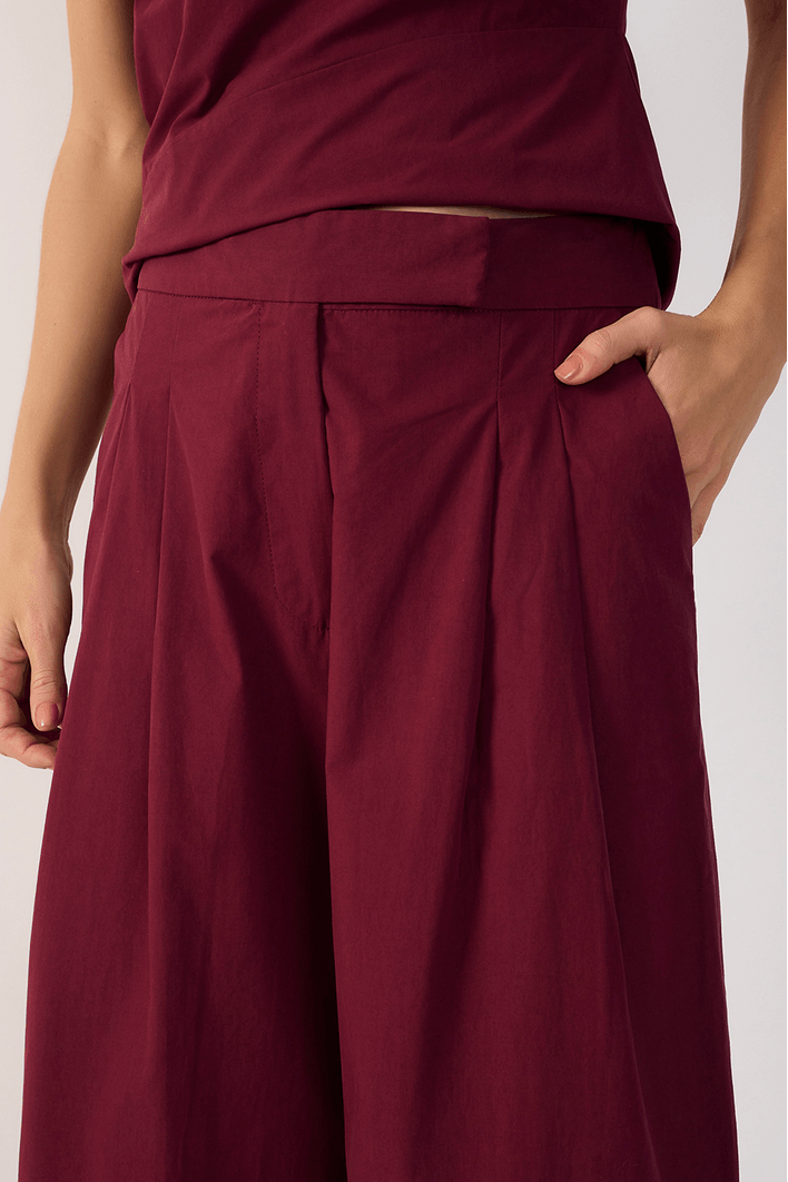 Calça Algodão Ampla Pregas
