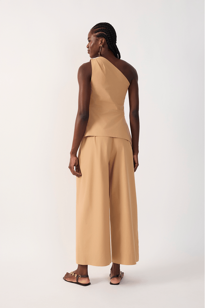 Calça Algodão Ampla Pregas