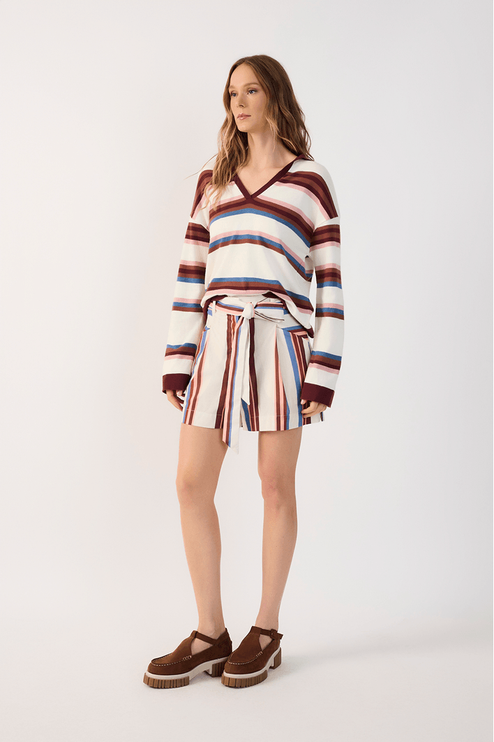 Short Com Bolso Est Listra Bruma