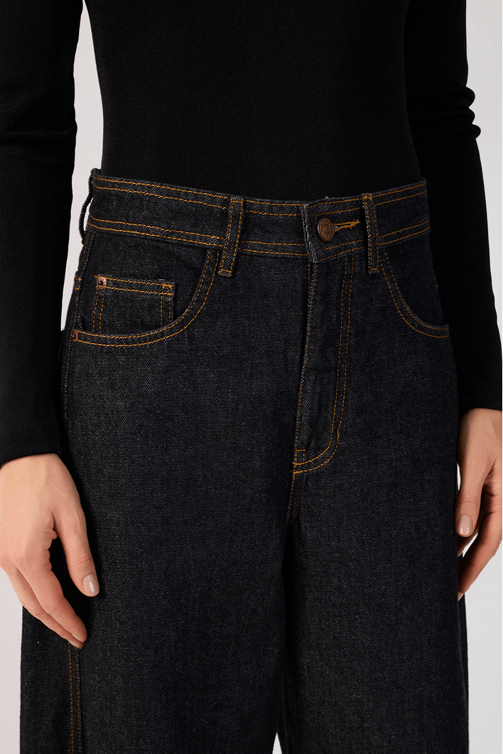 Calça Jeans Barrel Black