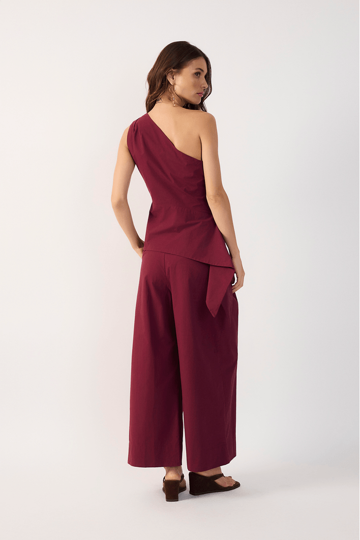 Calça Algodão Ampla Pregas