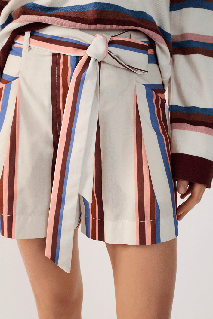 Short Com Bolso Est Listra Bruma