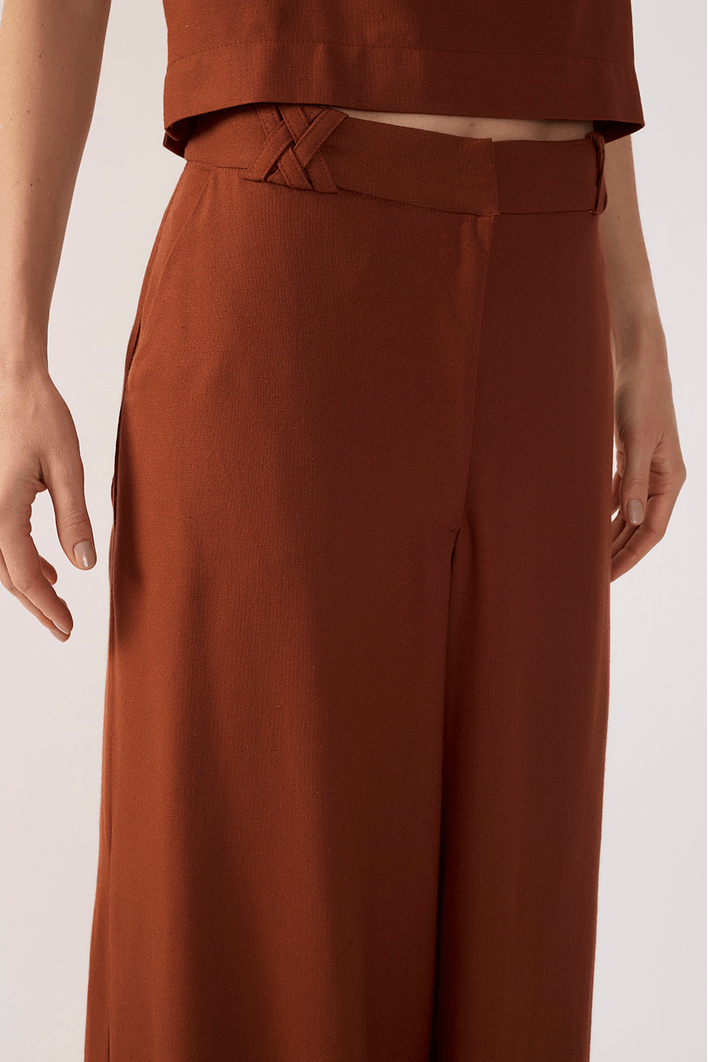 Calça Pantalona Linho