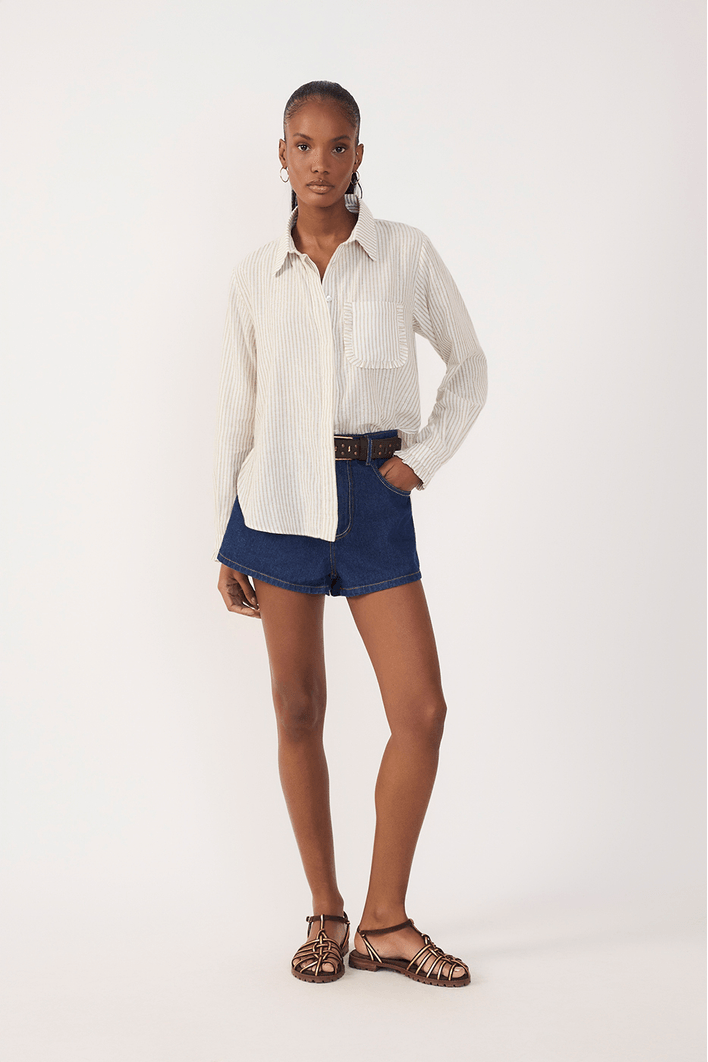 Short Jeans Dark Pespontos