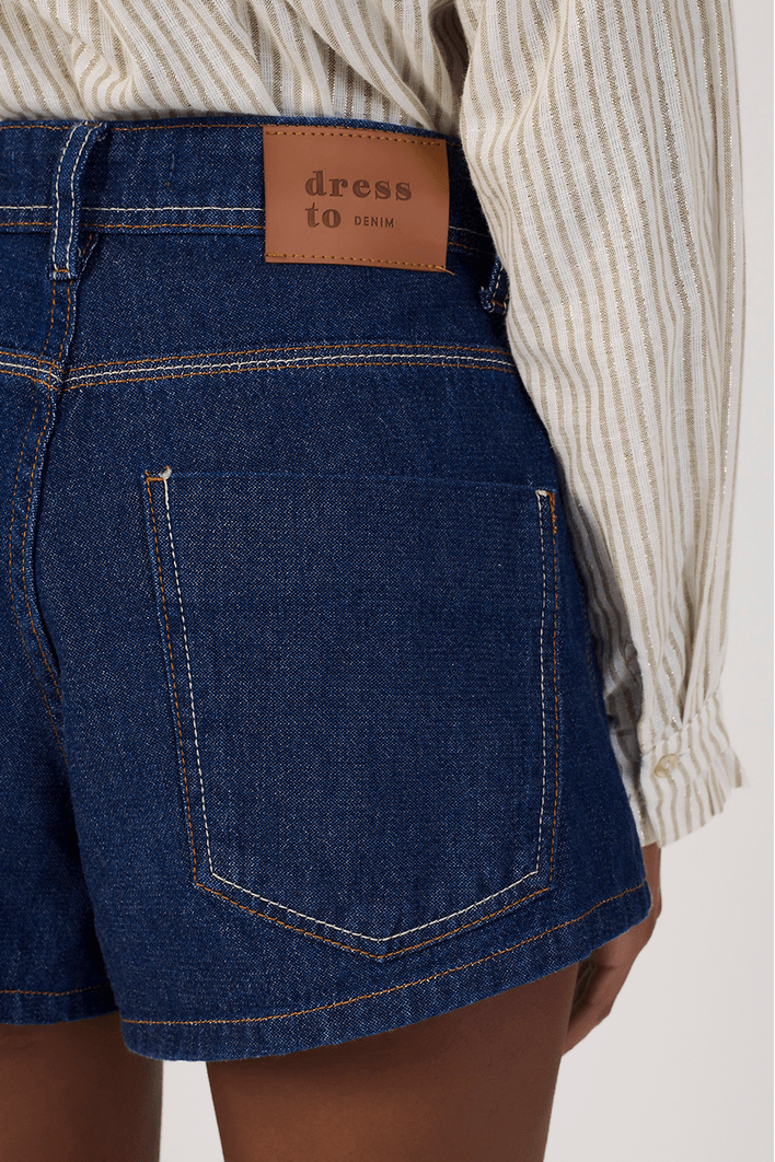 Short Jeans Dark Pespontos
