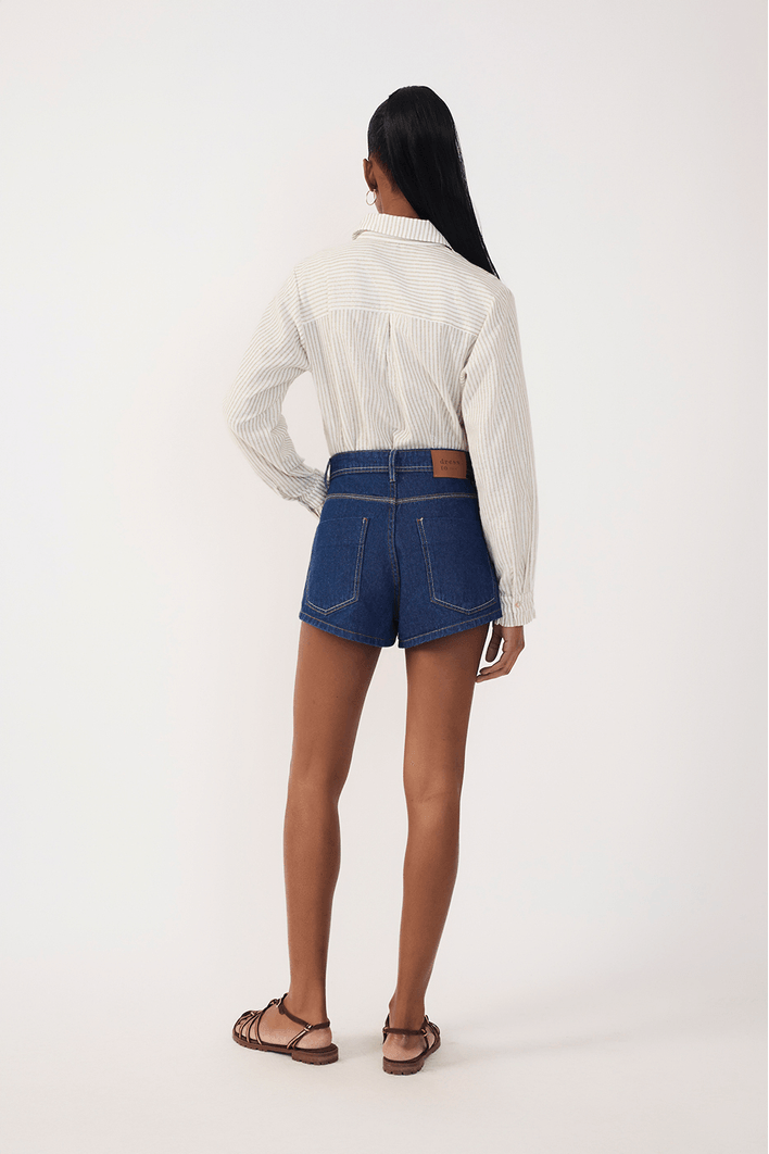 Short Jeans Dark Pespontos