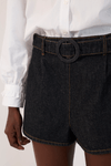 Short Jeans Cinto Black