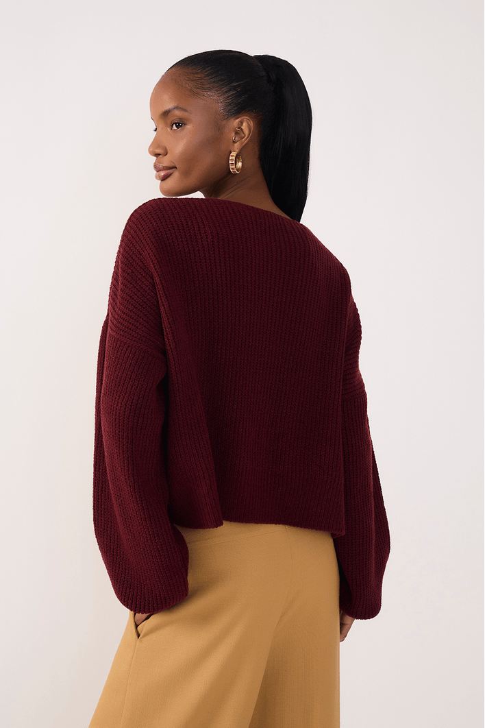 Casaco Tricot Botões Forrados