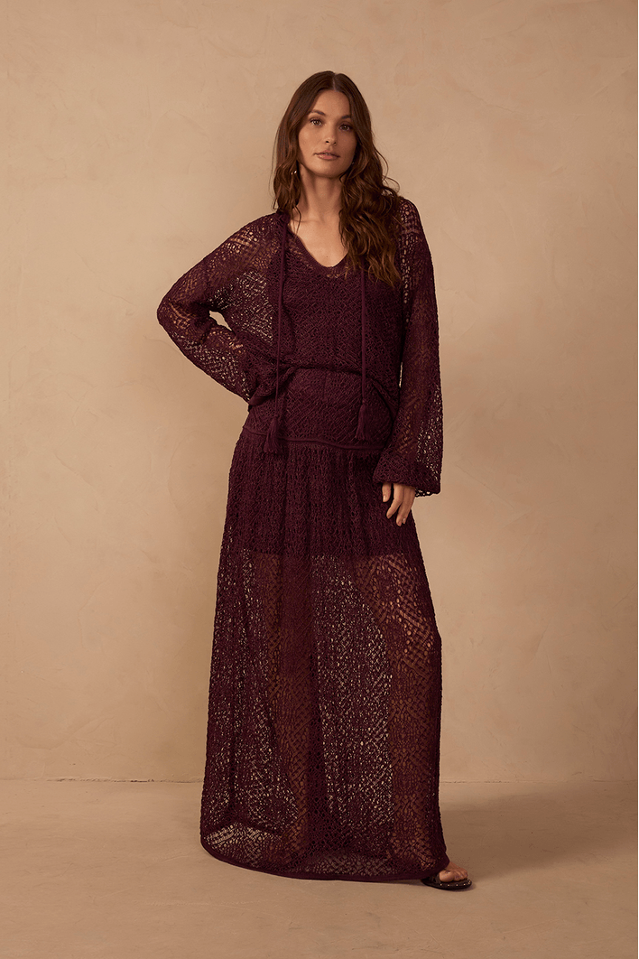 Saia Tricot Rendada