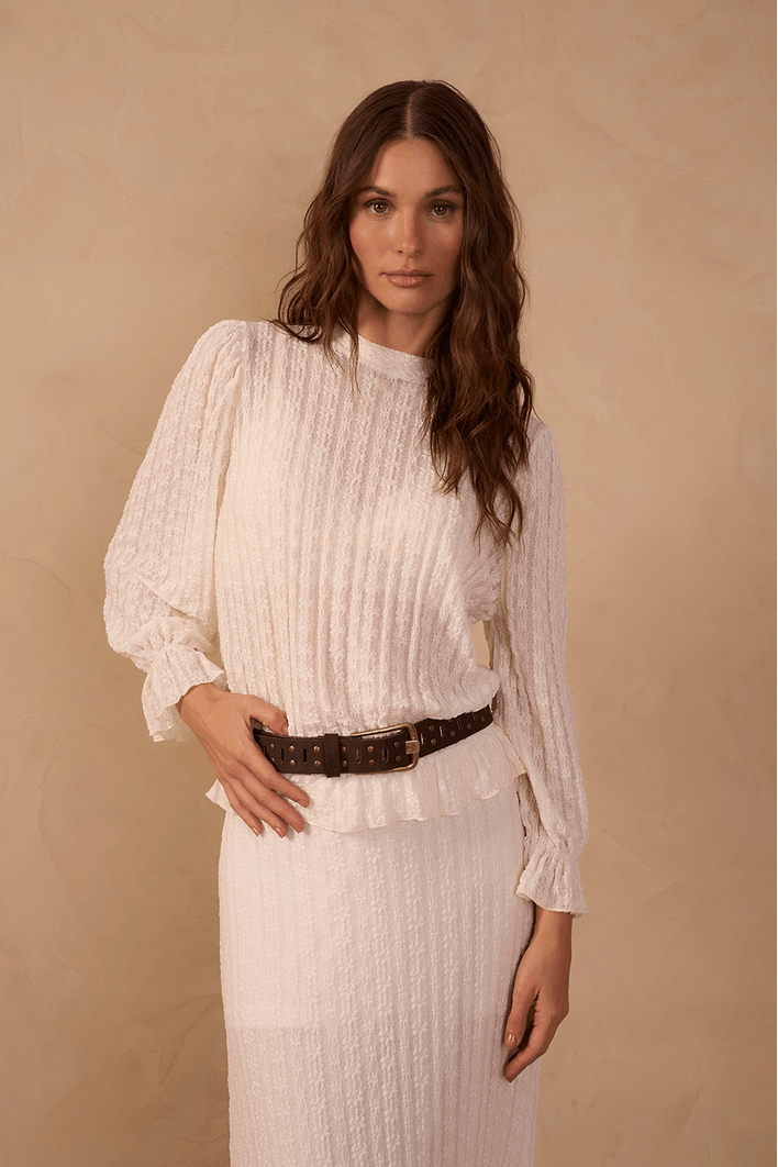 Blusa Renda Gola Alta